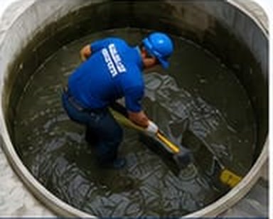 Water tank and sump cleaning